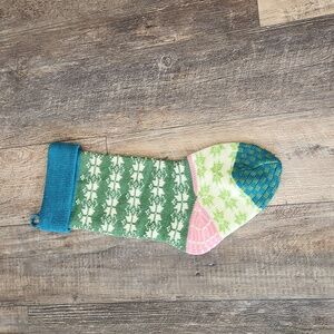 Colorful Knit Christmas Stocking